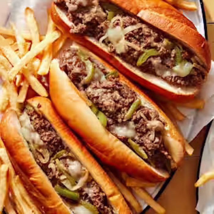 Beef Philly Steak & Cheese (8in) with Fries