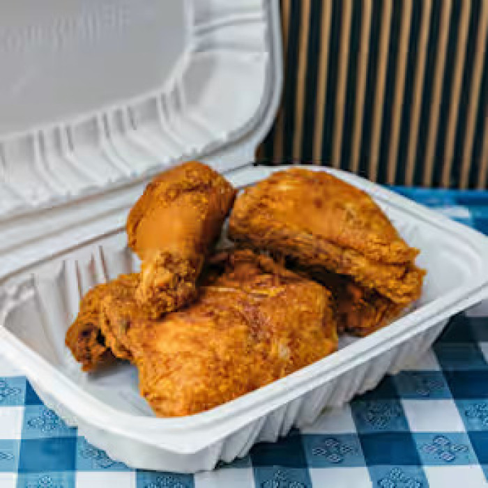 Breaded Hot Wings (6pcs) with Fries