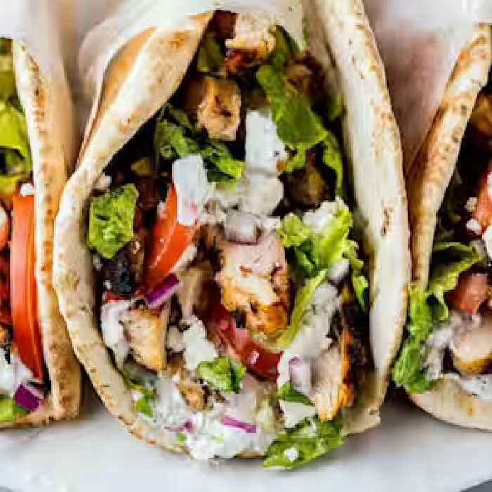Chicken Gyro Wrap with Fries