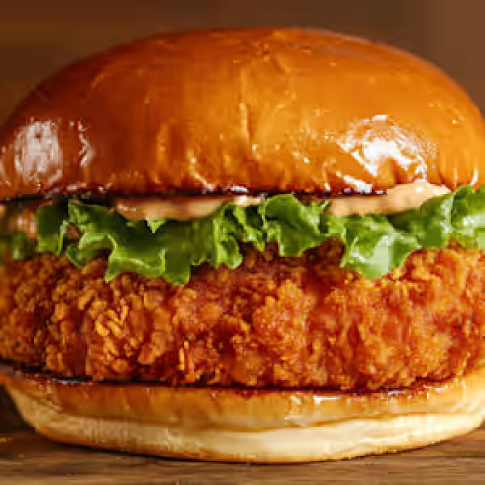 Crispy Chicken Burger with Fries